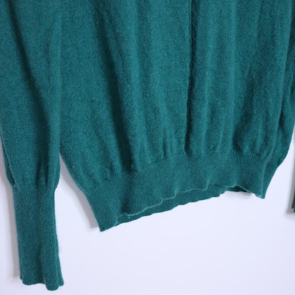 SUNDANCE Cowl Neck Cashmere Sweater Teal Oversized Long Sleeve Women's XS - Picture 7 of 9
